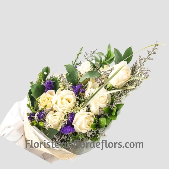 Ramo Funerario Rosas Blancas